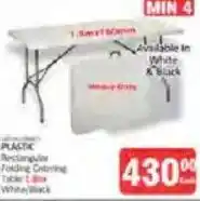 KitKat Cash and Carry Plastic Rectangular Folding Colouring Table 1.5m White/Black offer