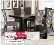 Bradlows Porto Table + 6 Porto Dining Chairs-Combo offer