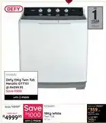 Bradlows Defy 18Kg White Twin Tub DTT151 10064411 offer
