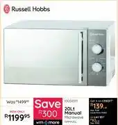 Bradlows Russell Hobbs 20L Manual Microwave RHMA20L 10058511 offer