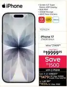 Bradlows Apple iPhone 17 256GB Black 10310274 offer