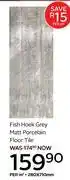CTM Origins Fish Hoek Grey Matt Porcelain Floor Tile-280 x 710mm Per Sqm offer
