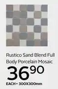 CTM Rustico Sand Blend Full Body Porcelain Mosaic 300 x 300mm-Each offer