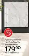CTM Mystic Onyx Polished Hard Body Floor Tile-600 x 600mm Per Sqm offer