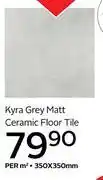 CTM Kyra Grey Matt Ceramic Floor Tile 350 x 350mm-Per Sqm offer