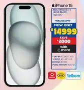 Russells Apple iPhone 15 128GB Black 10293077 offer