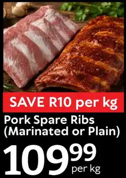 Oxford Freshmarket Pork Spare Ribs Marinated or Plain offer