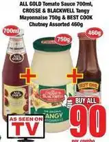 Boxer All gold - tomato sauce & mayonnaise & chutney offer