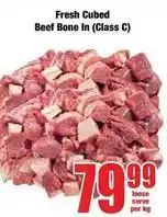 Boxer Fresh cubed beef bone in (class c) offer