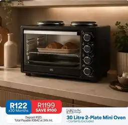 OK Furniture Mellerware - 30 litre 2-plate mini oven offer