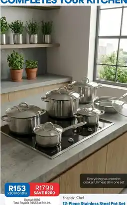 OK Furniture Total - 12-piece stainless steel pot set offer