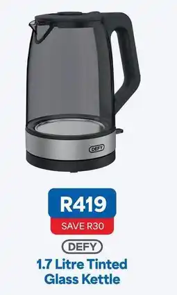 OK Furniture Defy - 1.7 litre tinted glass kettle offer