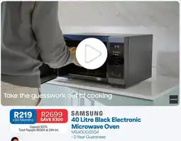 OK Furniture Samsung - 40 litre black electronic microwave oven ms40dqq5504 offer