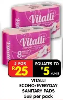 Shoprite Vitalli Econo/Everyday Sanitary Pads offer
