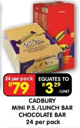 CADBURY MINI P.S./LUNCH BAR CHOCOLATE BAR
