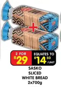 Shoprite SASKO SLICED WHITE BREAD offer