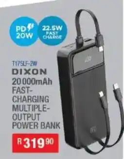 Cash Crusaders DIXON 20000mAh FAST-CHARGING MULTIPLE-OUTPUT POWER BANK offer