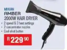 Cash Crusaders AMBER 2000W HAIR DRYER offer