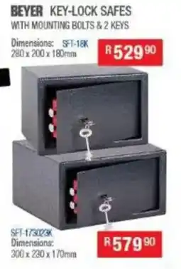 Cash Crusaders BEYER KEY-LOCK SAFES offer