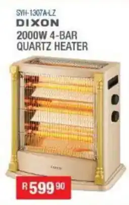 Cash Crusaders DIXON 2000W 4-BAR QUARTZ HEATER offer
