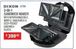 Cash Crusaders DIXON 3-IN-1 SANDWICH MAKER offer