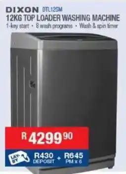 Cash Crusaders DIXON 12KG TOP LOADER WASHING MACHINE offer