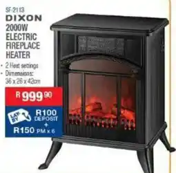 Cash Crusaders DIXON 2000W ELECTRIC FIREPLACE HEATER offer