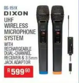 Cash Crusaders DIXON UHF WIRELESS MICROPHONE SYSTEM offer