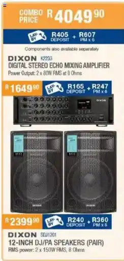 Cash Crusaders DIXON DIGITAL STEREO ECHO MIXING AMPLIFIER offer