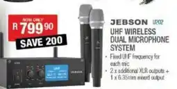 Cash Crusaders JEBSON U202 UHF WIRELESS DUAL MICROPHONE SYSTEM offer
