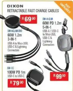 Cash Crusaders DIXON RETRACTABLE FAST CHARGE CABLES offer