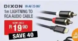 Cash Crusaders Dixon 1m lightning to rca audio cable offer