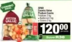 Spar Spar - country value potatoes, potatoes, butternut, onions offer