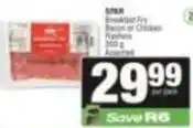 Spar Spar - breakfast fry bacon or chicken rashers offer