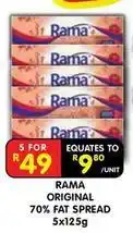 Shoprite Rama - 70% fat spread 5x125g offer