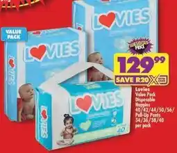 Shoprite Lovies - value pack disposable nappies offer