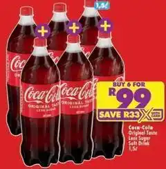 Shoprite Coca cola - original taste less sugar soft drink offer