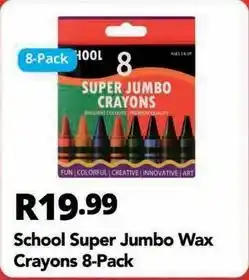 Shoprite Jumbo - school super wax crayons 8-pack offer