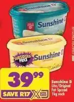 Shoprite Cars - lite/original fat spread offer