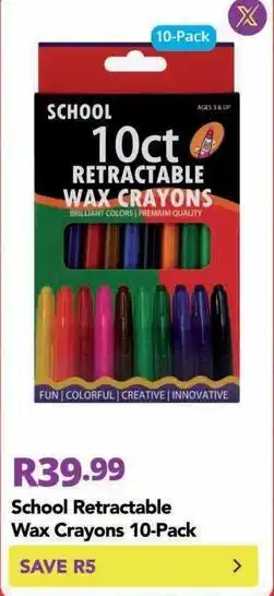 Shoprite Creative - retractable wax crayons offer