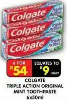 Shoprite Colgate - triple action original mint toothpaste offer
