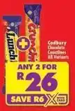Shoprite Cadbury - chocolate countlines offer