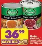 Shoprite Rhodes - mixed fruit / smooth apricot jam offer
