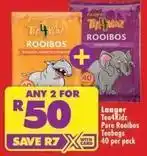 Shoprite Laager - pure rooibos teabags offer