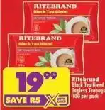 Shoprite Ritebrand - black tea blend tagless teabags offer