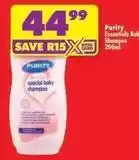 Shoprite Purity - special baby shampoo offer