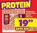 Shoprite Thompsons smoked/chicken viennas offer