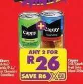 Shoprite Cappy sparkling offer