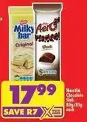 Shoprite Nestlé - chocolate slab offer
