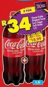 Shoprite Coca cola - original taste less sugar soft drink offer